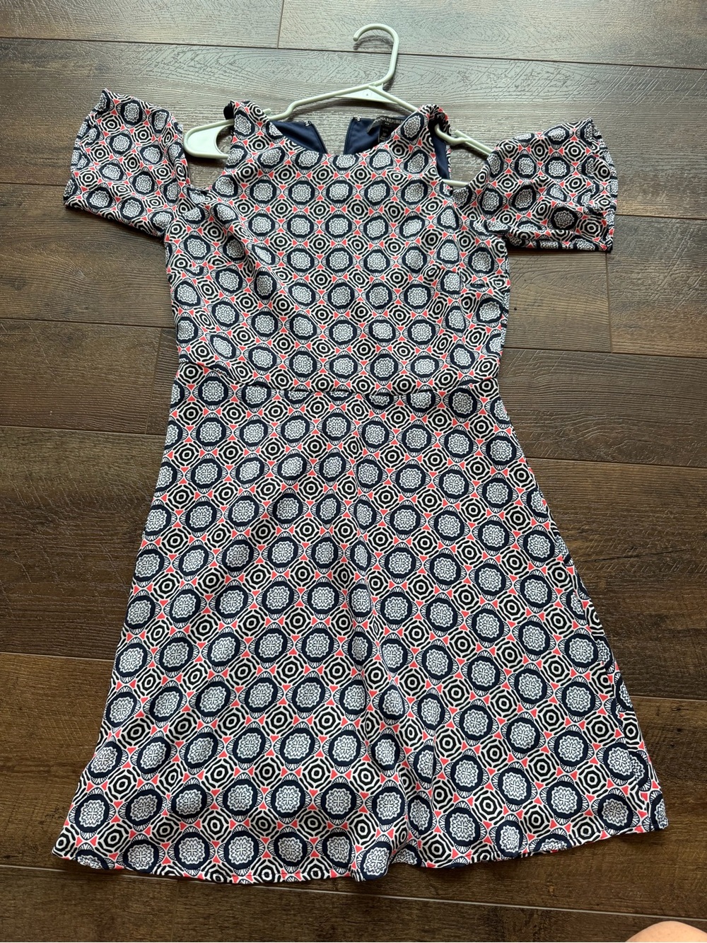 Banana Republic Geometric Cold-Shoulder Dress